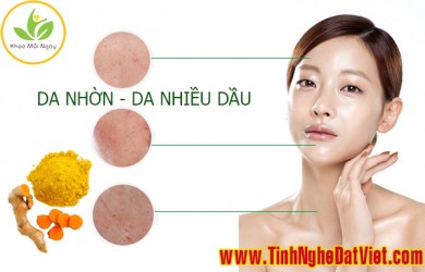 Công thức đặc trị da nhờn hiệu quả 100% với mặt nạ tinh bột nghệ