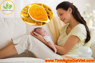 Tác dụng thần dược của tinh bột nghệ với phụ nữ sau sinh